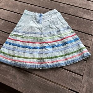 Boden A-Line Skirt with Multicolor Stripes